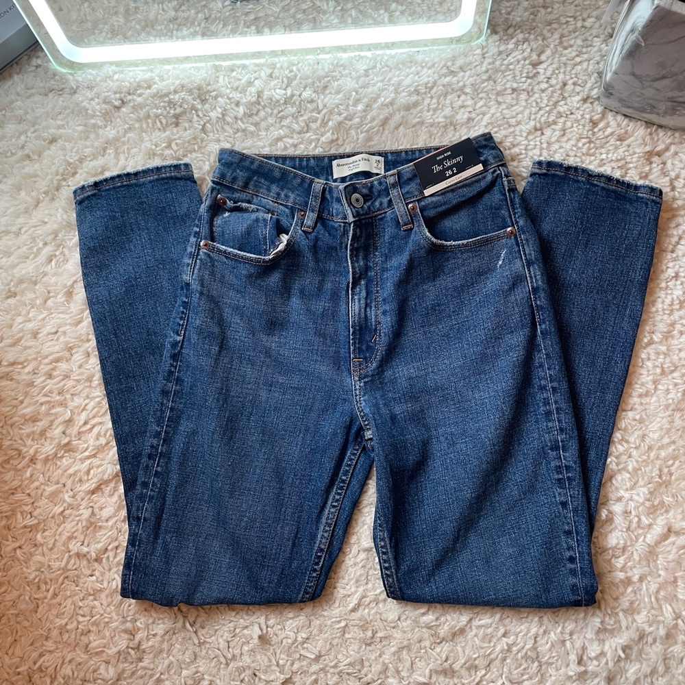 Abercrombie & Fitch Women’s Blue Skinny Jeans - Picture 5 of 9